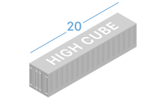 20HC Морские контейнеры 20 футов high cube